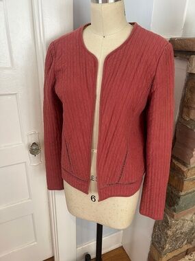 Akemi + Kin Women’s Quilted Open-Front Jacket in Dusty Rose